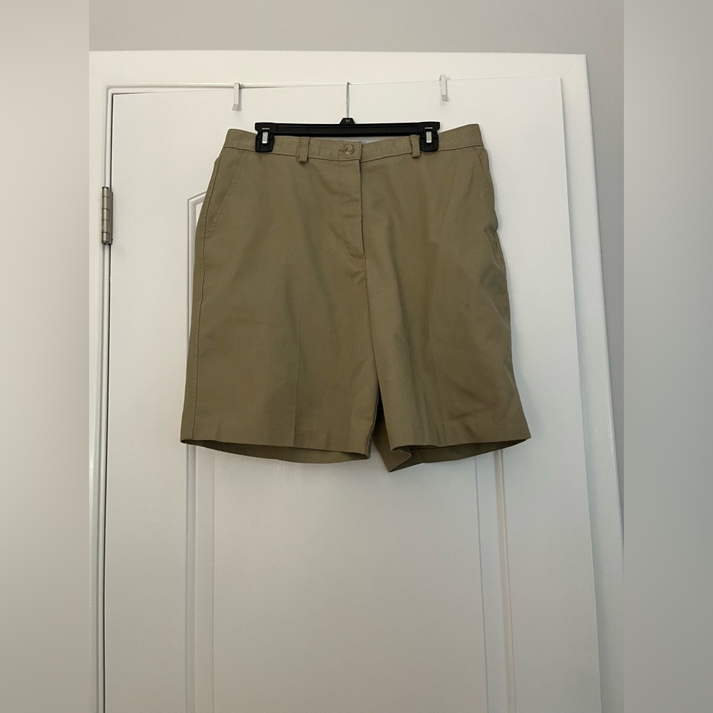 Edwards Ladies Khaki Shorts Poly Cotton Flat Front